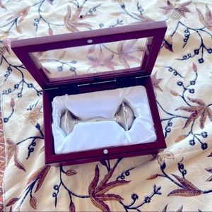 Stephen baby silver plated baby rattle gift set in cherry box